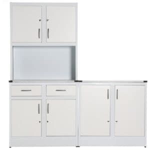 Kitchen Dresser Standard 2 Piece White Wooden